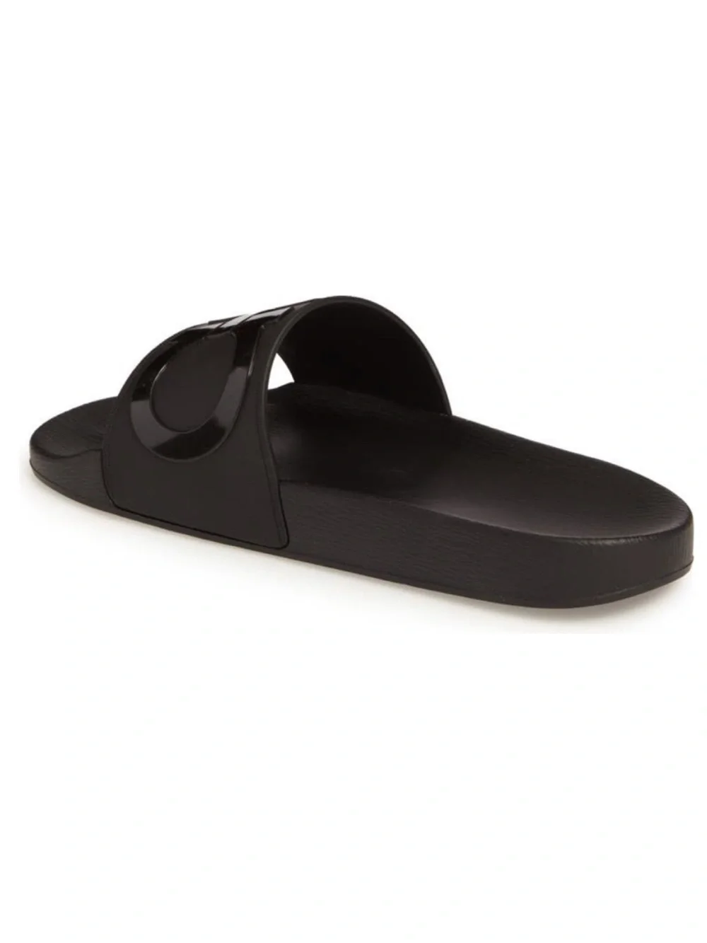 Salvatore Ferragamo Groove 2 Slide Sandals Black Gancini Logo NWT Men’s Size 7